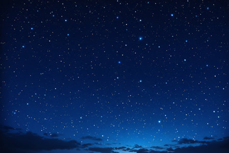 A starry natural scene in the night skyの素材