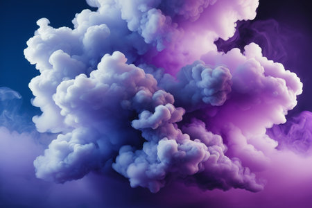 Dreamy purple cloud background materialの素材