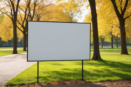 Blank billboards in the parkの素材