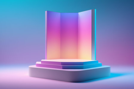 Modern colorful display stageの素材