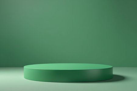 Green Round Display Stand Background Materialの素材