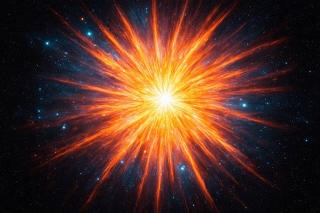 A brilliant burst of light in the universeの素材