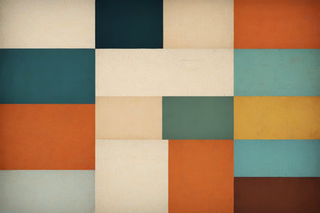 Colorful geometric blocks spliced background materialの素材