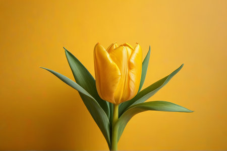 Close up of yellow tulipsの素材