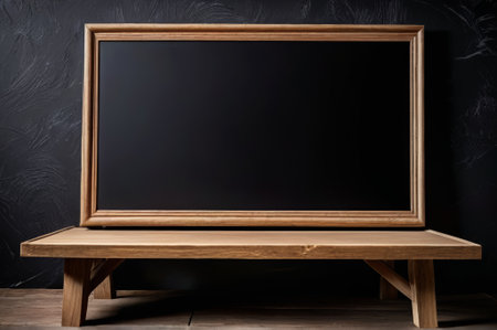 Wooden frame with bench home displayの素材