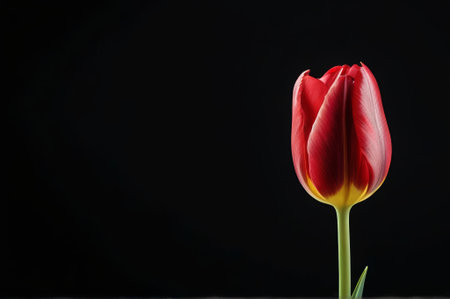 Close up of red tulipsの素材