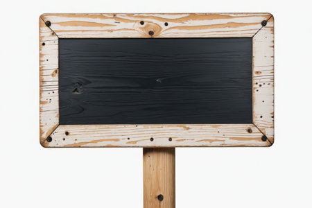 Wooden blank sign materialの素材