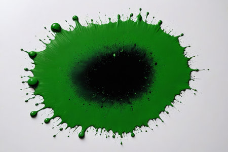 Green paint splatter effectの素材