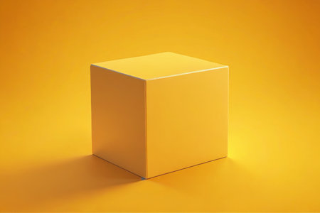 Yellow Cube Abstract Design Materialの素材