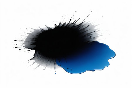 Black Blue Paint Splatter Materialの素材