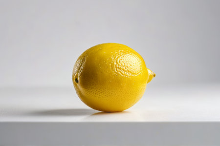 Close up of a still life with yellow lemonの素材