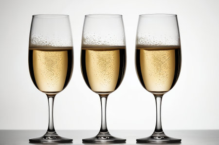 Three tall glasses for drinksの素材