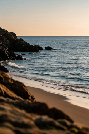 Beach rock natural landscapeの素材