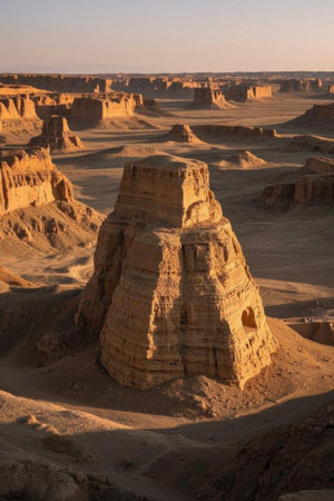 The unique Yadan landform landscape of the desert Gobiの素材