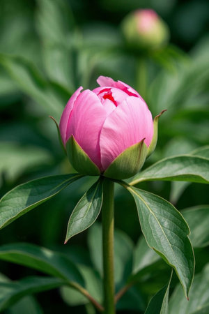 Close up of pink peony flowersの素材