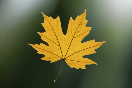Close up of yellow maple leavesの素材