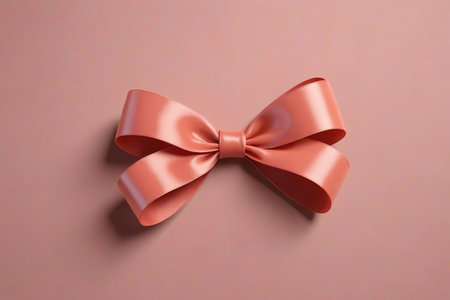 Pink bow decoration materialの素材