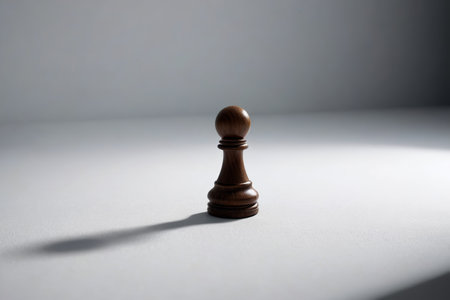 Close up of a single chess pieceの素材