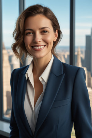 Portrait of a Businesswoman in the Interiorの素材