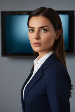 Close up of working women's business imageの素材