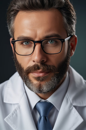 Close up of a man's doctor careerの素材