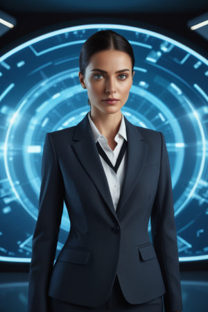 Working women in suitsの素材