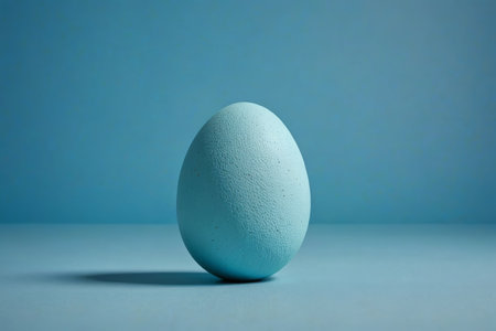 Still Life with Egg on Blue Backgroundの素材