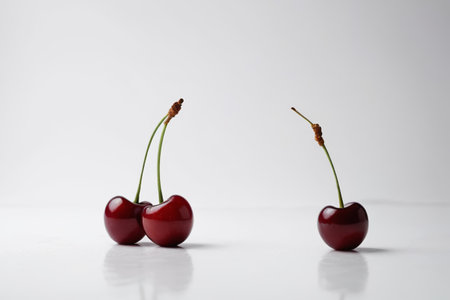 Close up Red Cherry Still Life Materialの素材