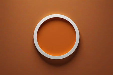 Orange background white ring designの素材