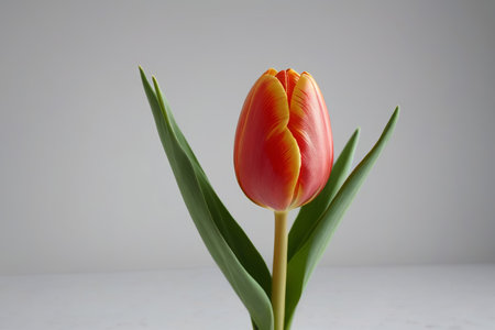 Close up of red tulipsの素材