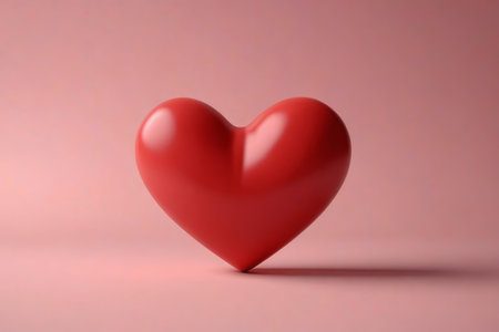 Close up of red heart shaped objectの素材