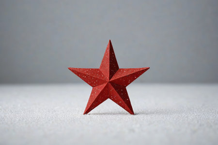 Red five pointed star decorated still lifeの素材