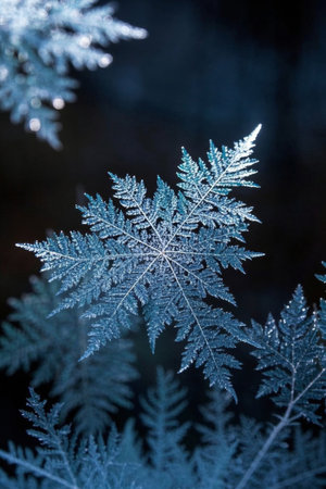 Macro Snowflake Close upの素材