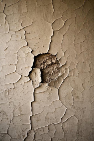 Old wall texture with holesの素材