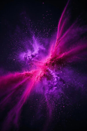 Purple and pink powder explosion effect materialの素材