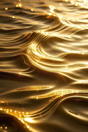 Golden Water Wave Texture Materialの素材