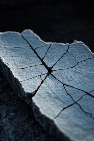 Close up of dry cracked groundの素材