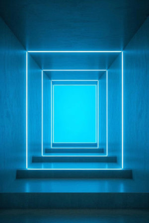 Blue light channel space sceneの素材