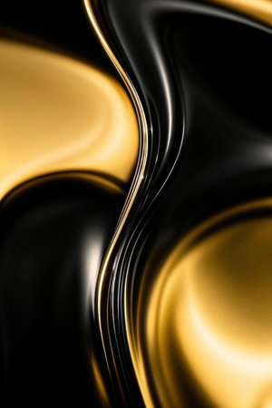 Black Gold Abstract Fluid Background Materialの素材