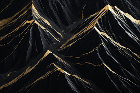 Black and gold marble textured background patternの素材