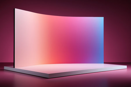 Gradient background modern display standの素材