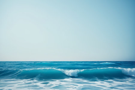 Blue ocean wave sceneの素材