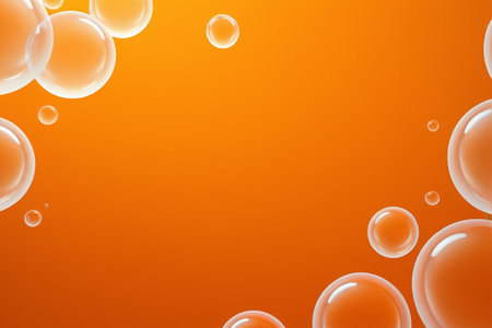 Orange background transparent bubble materialの素材