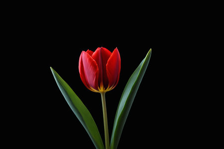 Close up of red tulipsの素材