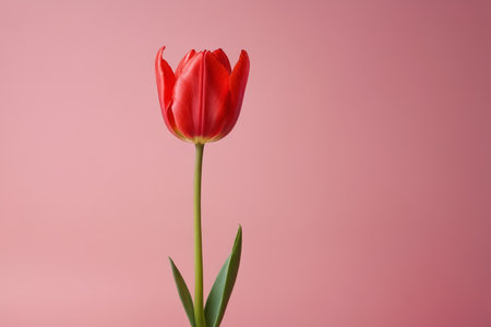 Close up of red tulipsの素材