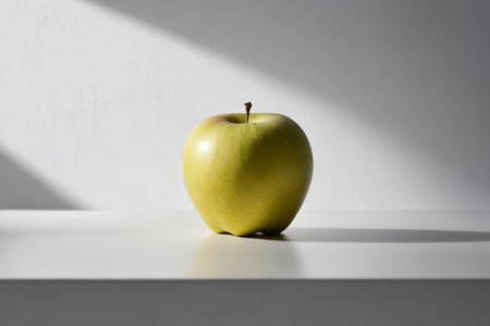Green Apple Still Life Material on the Countertopの素材