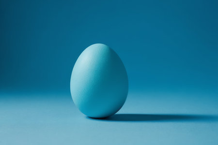 Egg still life material on blue backgroundの素材