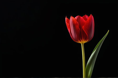 Close up of red tulipsの素材