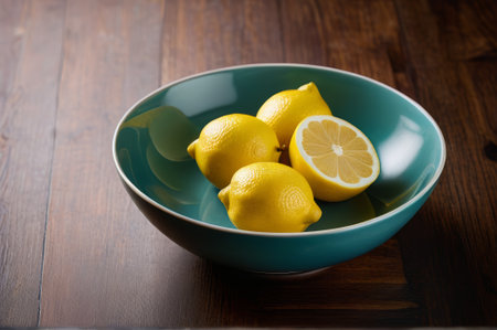 Lemon still lives in a bowlの素材