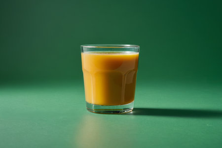 Close up of orange juice in a glassの素材